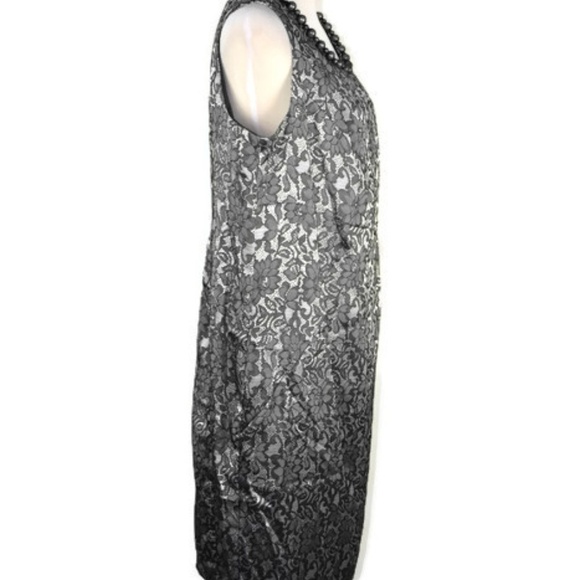 Lane Bryant Womens Dress Lace Overlay Silver 16 - Picture 4 of 5